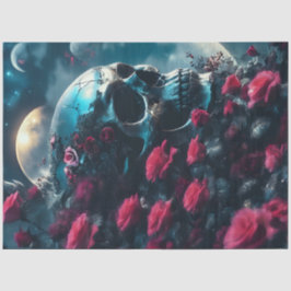 Floral Skull Tissuepapier