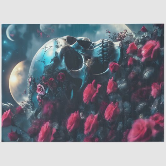 Floral Skull Tissuepapier (Voorkant)