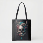 Floral Skull Tote Bag (Voorkant)