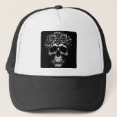 Floral Skull Trucker Pet (Voorkant)