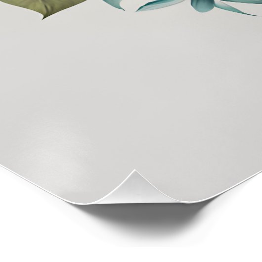 Floral Skull Unieke kunstwerk Perfect Poster (Hoek)