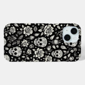 Floral Skulls Case-Mate iPhone Case (Achterkant (horizontaal))