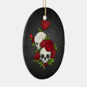 Floral Skulls Dia de los Muertos | Keramische orna Keramisch Ornament (Rechts)