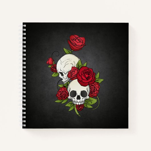 Floral Skulls Dia de los Muertos | Notitieboek (Voorkant)