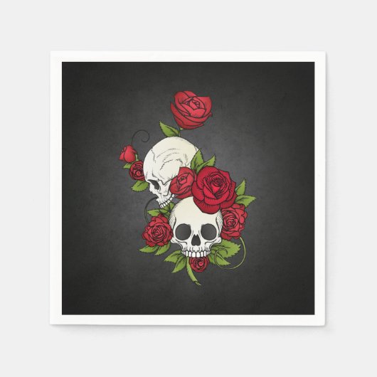 Floral Skulls Dia de los Muertos | Servet (Voorkant)