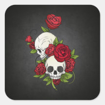 Floral Skulls Dia de los Muertos | Sticker