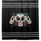 Floral Skulls Douchegordijn (Voorkant)