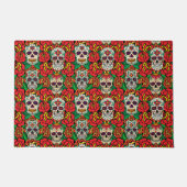 Floral Skulls Pattern Deurmat (Voorkant)
