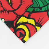 Floral Skulls Pattern Fleece Deken (Hoek)