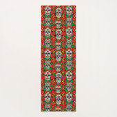 Floral Skulls Pattern Yogamat (Achterkant)