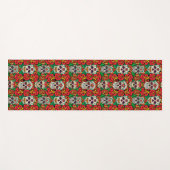 Floral Skulls Pattern Yogamat (Voorkant (horizontaal))
