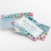Floral Sky Blue Visitekaartje