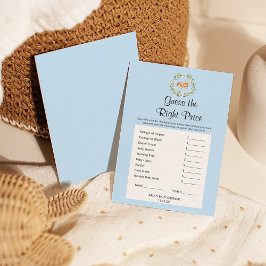 Floral Slaapend Deer Boy raadt de juiste prijs Flyer