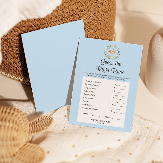 Floral Slaapend Deer Boy raadt de juiste prijs Flyer