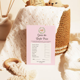 Floral Slaapend Deer Girl raadt de juiste prijs Flyer