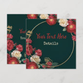  Floral slaat de datum op Save The Date (Voorkant / Achterkant)