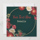  Floral slaat de datum op Save The Date (Voorkant)