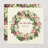  Floral slaat de datum op Save The Date (Voorkant / Achterkant)