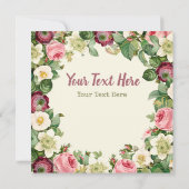 Floral slaat de datum op Save The Date (Achterkant)