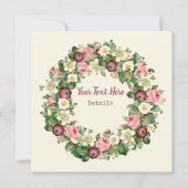 Floral slaat de datum op Save The Date (Voorkant)