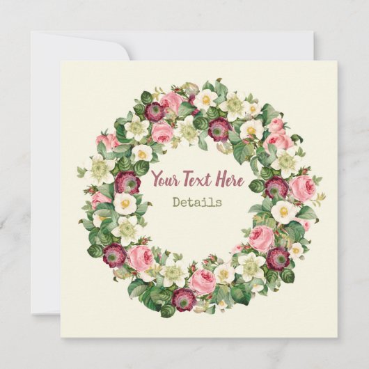  Floral slaat de datum op Save The Date (Voorkant)