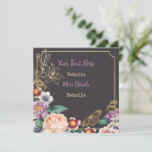 Floral slaat de datum op Save The Date (Staand voorkant)