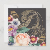 Floral slaat de datum op Save The Date (Achterkant)