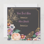 Floral slaat de datum op Save The Date (Voorkant)