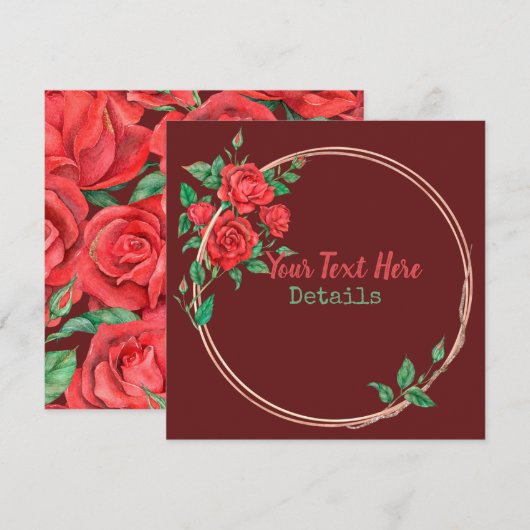 Floral slaat de datum op Save The Date (Voorkant / Achterkant)