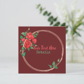 Floral slaat de datum op Save The Date (Staand voorkant)