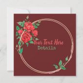 Floral slaat de datum op Save The Date (Voorkant)
