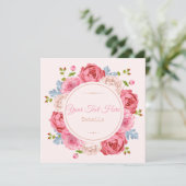  Floral slaat de datum op Save The Date (Staand voorkant)