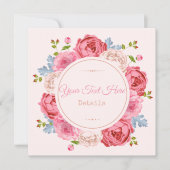  Floral slaat de datum op Save The Date (Voorkant)
