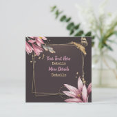 Floral slaat de datum op Save The Date (Staand voorkant)
