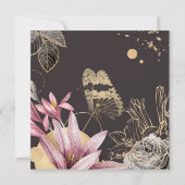 Floral slaat de datum op Save The Date (Achterkant)