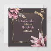Floral slaat de datum op Save The Date (Voorkant)