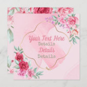 Floral slaat de datum op Save The Date (Voorkant / Achterkant)