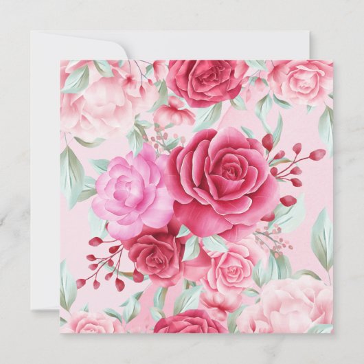  Floral slaat de datum op Save The Date (Achterkant)