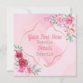  Floral slaat de datum op Save The Date (Voorkant)