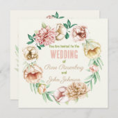  Floral slaat de datum op Save The Date (Voorkant / Achterkant)