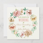 Floral slaat de datum op Save The Date (Voorkant)