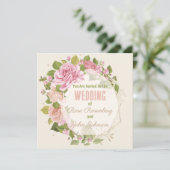  Floral slaat de datum op Save The Date (Staand voorkant)