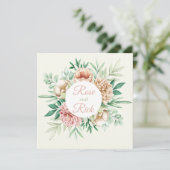 Floral slaat de datum op Save The Date (Staand voorkant)