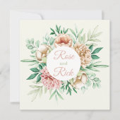  Floral slaat de datum op Save The Date (Voorkant)