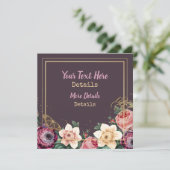  Floral slaat de datum op Save The Date (Staand voorkant)