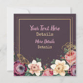  Floral slaat de datum op Save The Date (Voorkant)