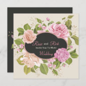  Floral slaat de datum op Save The Date (Voorkant / Achterkant)