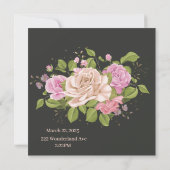  Floral slaat de datum op Save The Date (Achterkant)