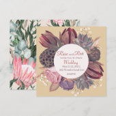  Floral slaat de datum op Save The Date (Voorkant / Achterkant)