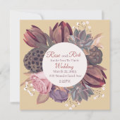 Floral slaat de datum op Save The Date (Voorkant)